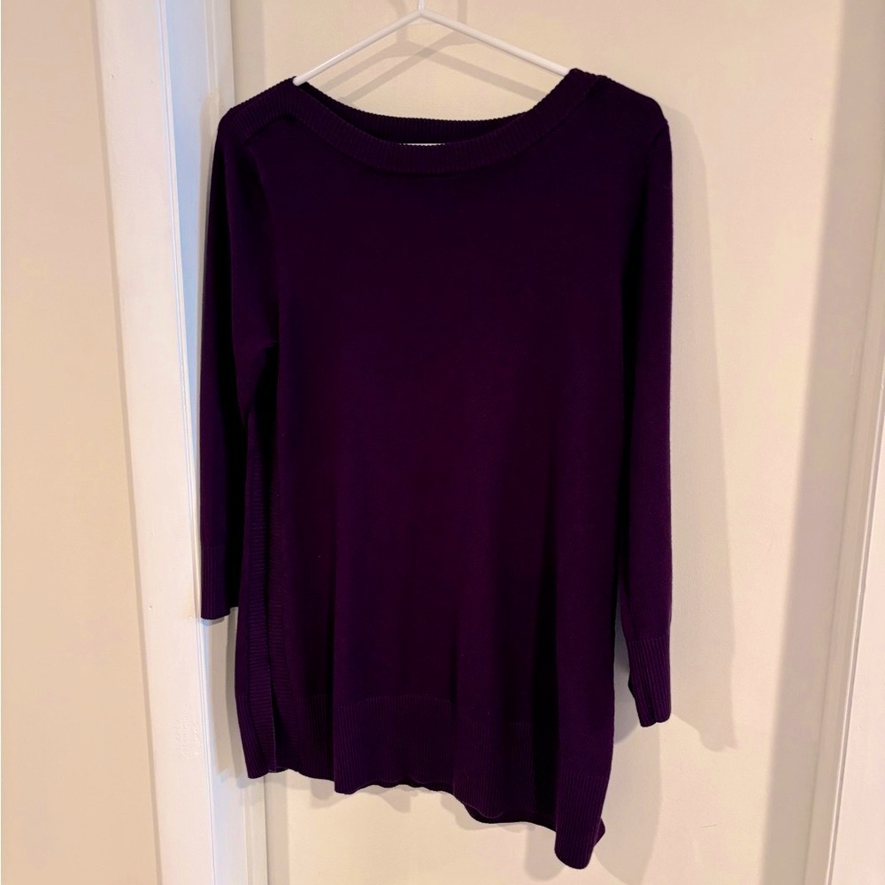 Cable & Gauge Plum Knit Sweater Medium